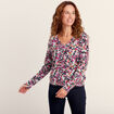 Pull manches longues multicolore femme