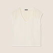 T-shirt manches courtes ecru femme