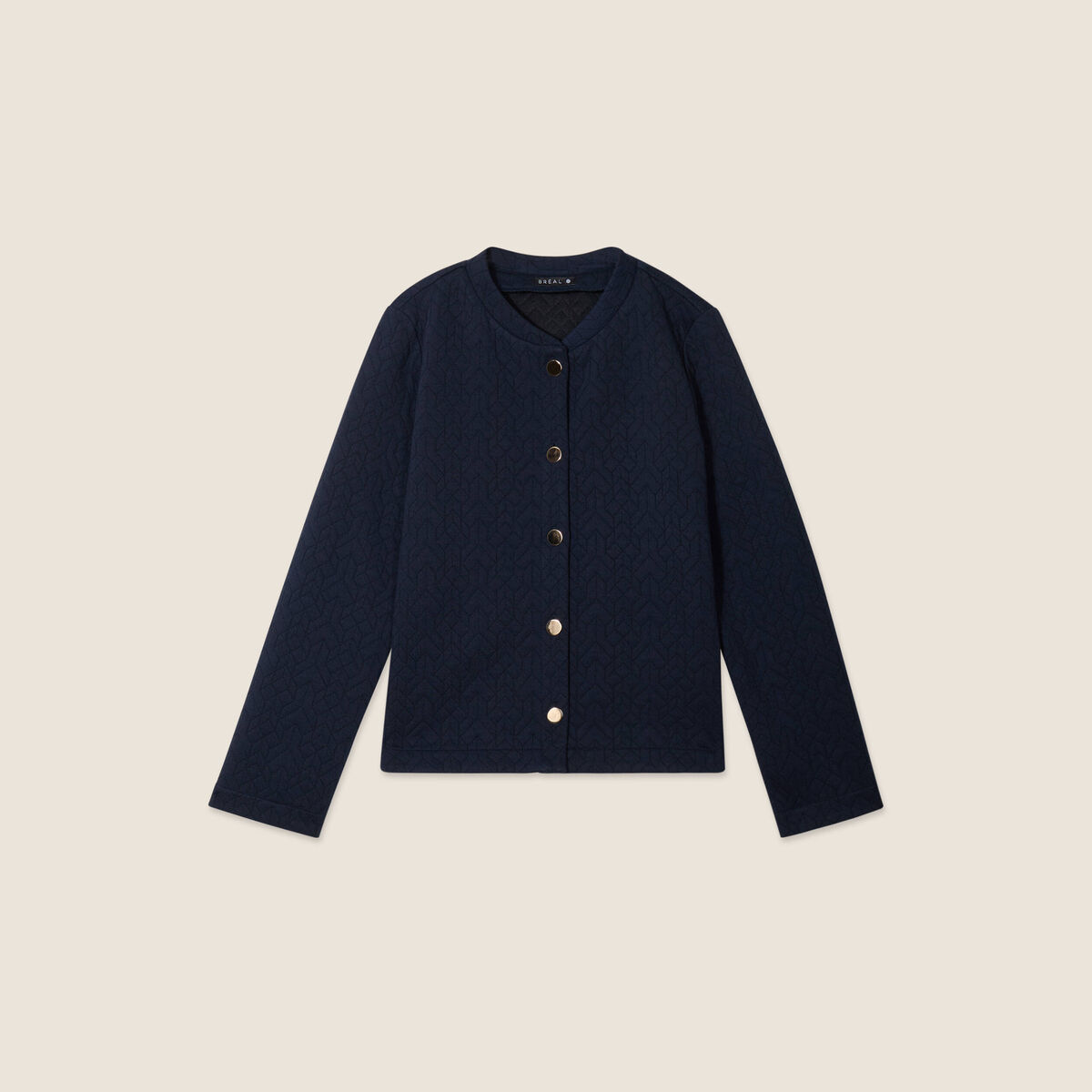 Gilet manches longues bleu foncé femme