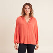 Chemise manches longues rouge foncé femme