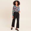 Pull manches longues bleu femme
