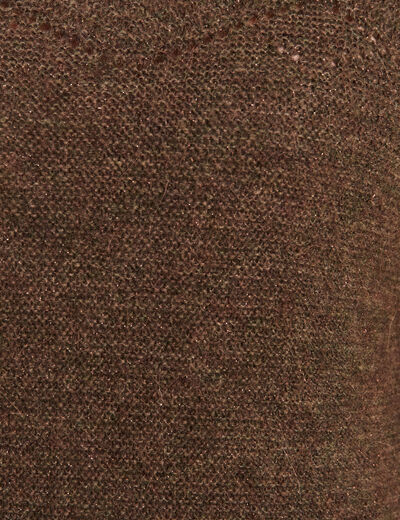 Pull confectionné en France vert kaki femme