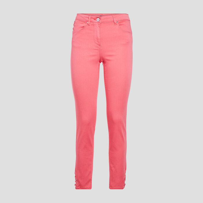 Pantalon ajusté rose femme