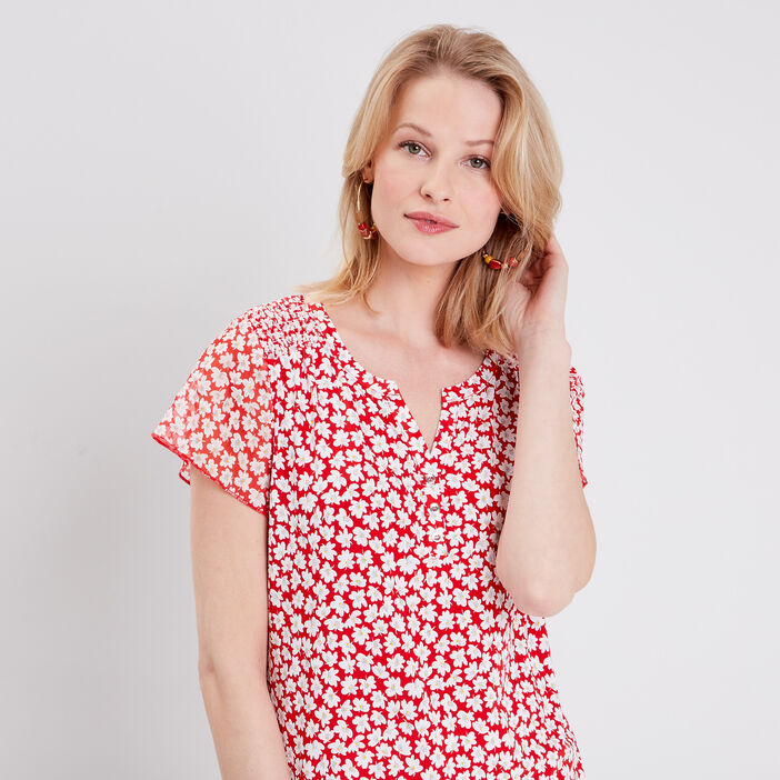 T-shirt manches courtes rose framboise femme