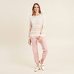 Pull manches longues beige femme