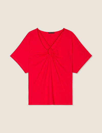T-shirt manches courtes rouge femme