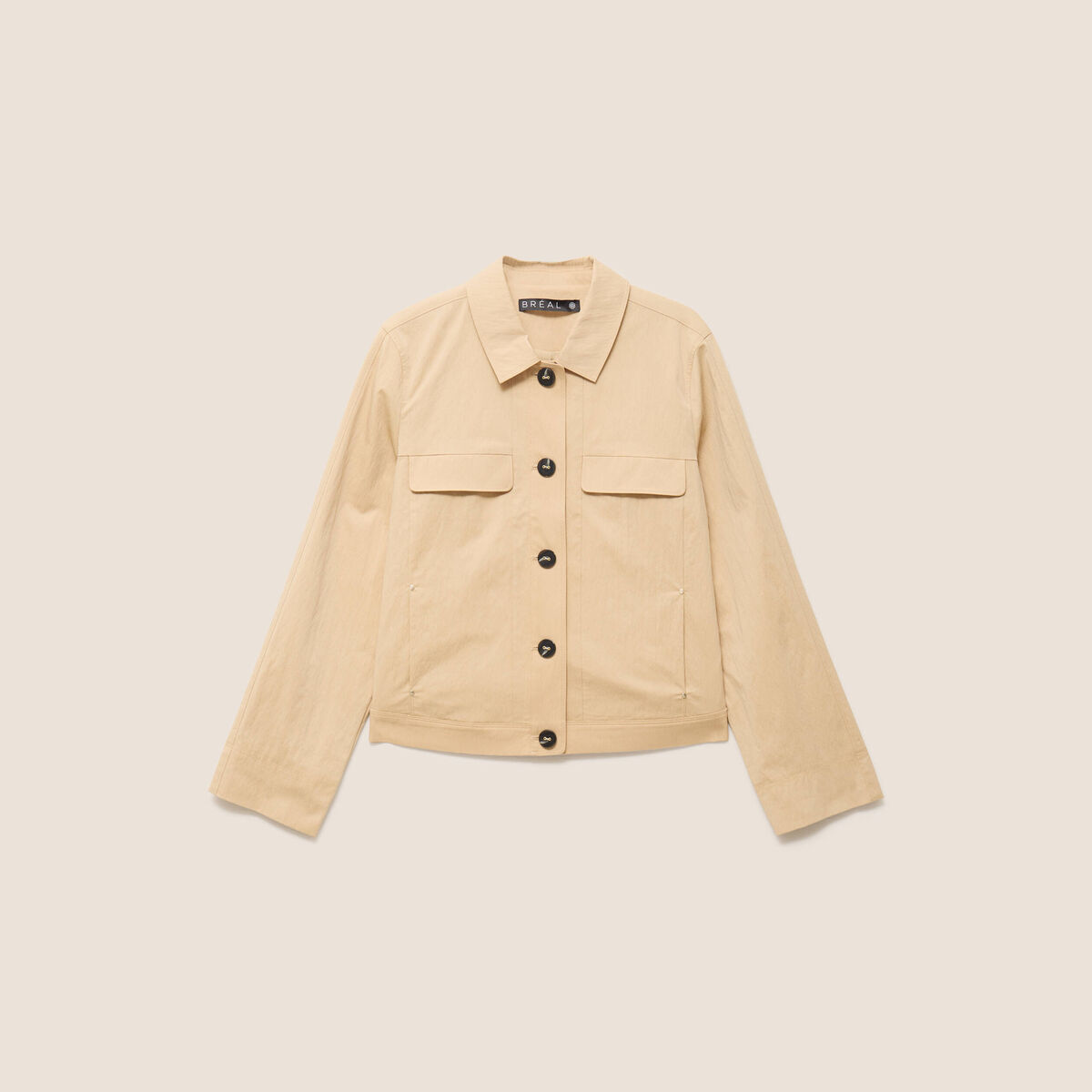 Veste doubl&eacute;e beige femme