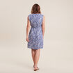 Robe droite ceinturée bleu foncé femme
