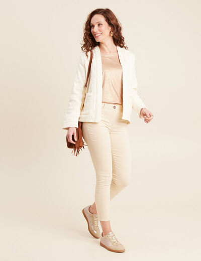 Veste matelassée ecru femme