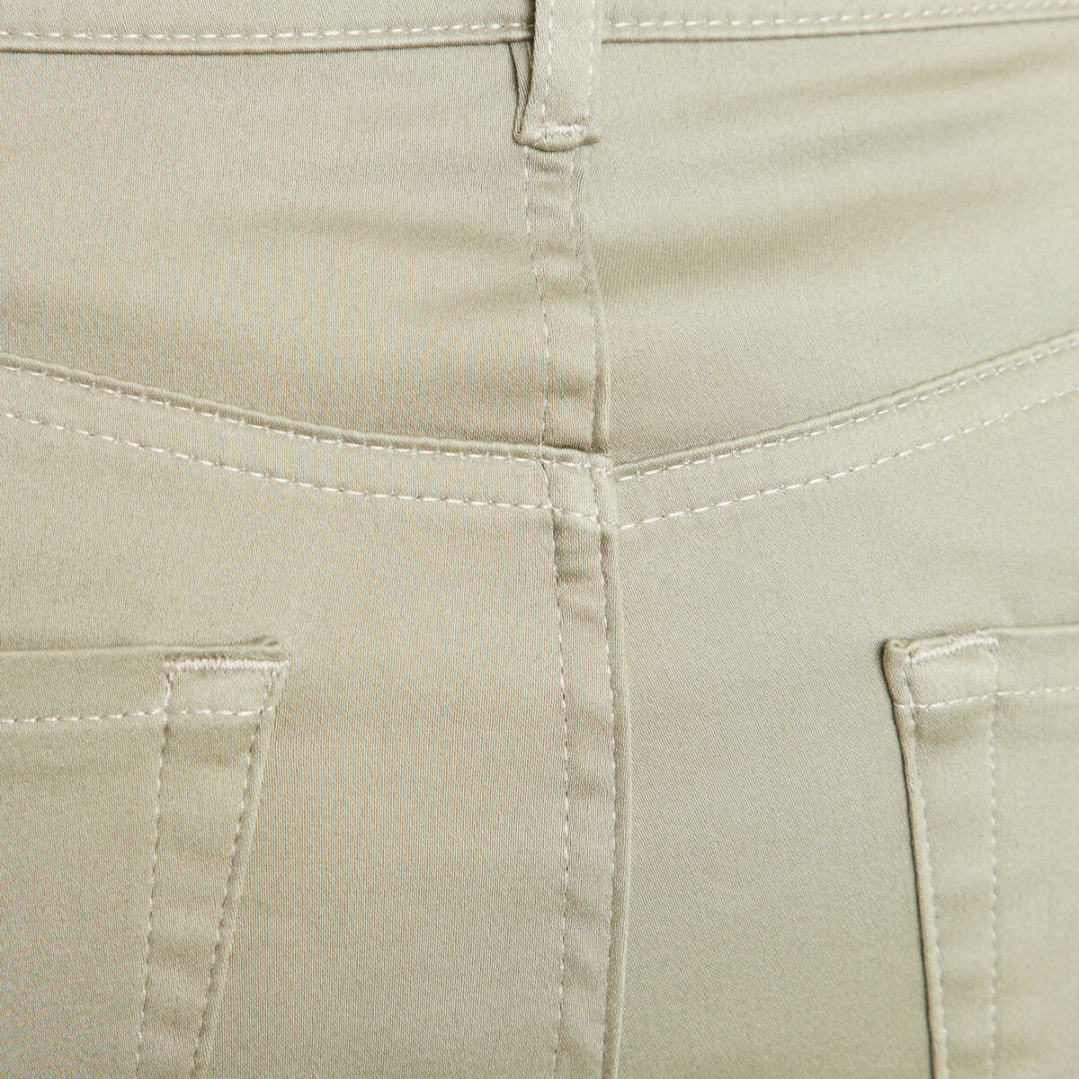 Pantalon réversible droit 7/8ème vert olive femme