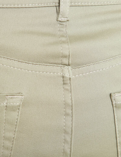Pantalon réversible droit 7/8ème vert olive femme