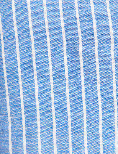 Chemise droite courte manches courtes bleu clair femme