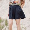 Short avec ceinture amovible noir femme