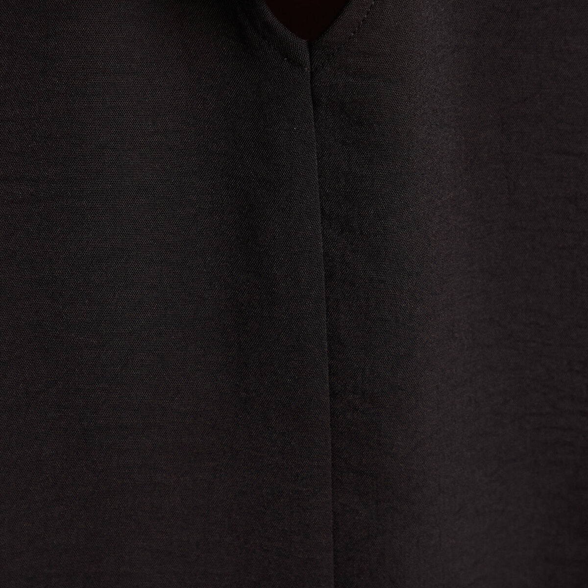 Blouse fluide manches 3/4 noir femme