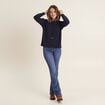 Sweat à capuche bleu marine femme