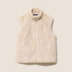 Veste col montant doubl&eacute;e ecru femme