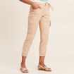 Pantalon ajusté 7/8ème beige femme