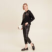 Sweat manches longues sequins noir femme
