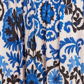 robe evasee col tunisien bleu femme Robe évasée col tunisien bleu femme