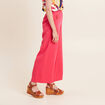 Pantalon large avec boucles rose framboise femme