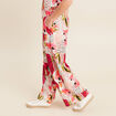 Pantalon large à pinces rose femme