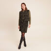 Veste sans manches aspect daim doubl&eacute;e vert kaki femme