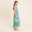 Robe longue portefeuille vert femme