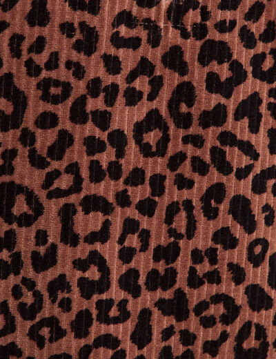 Robe droite velours marron femme