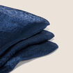 Foulard effet satin bleu marine femme