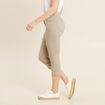 Pantacourt droit taille standard vert clair femme