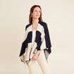 Poncho avec poches bleu foncé femme