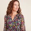 Robe &eacute;vas&eacute;e manches 3/4 noir femme