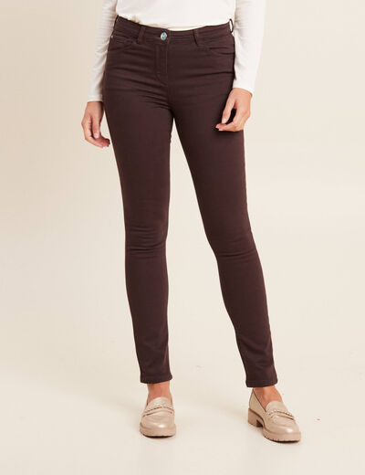 Pantalon chaud magique marron foncé femme