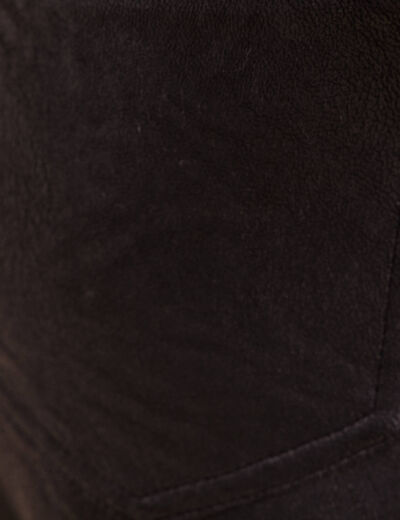 Pantalon similicuir droit 7/8&egrave;me noir femme