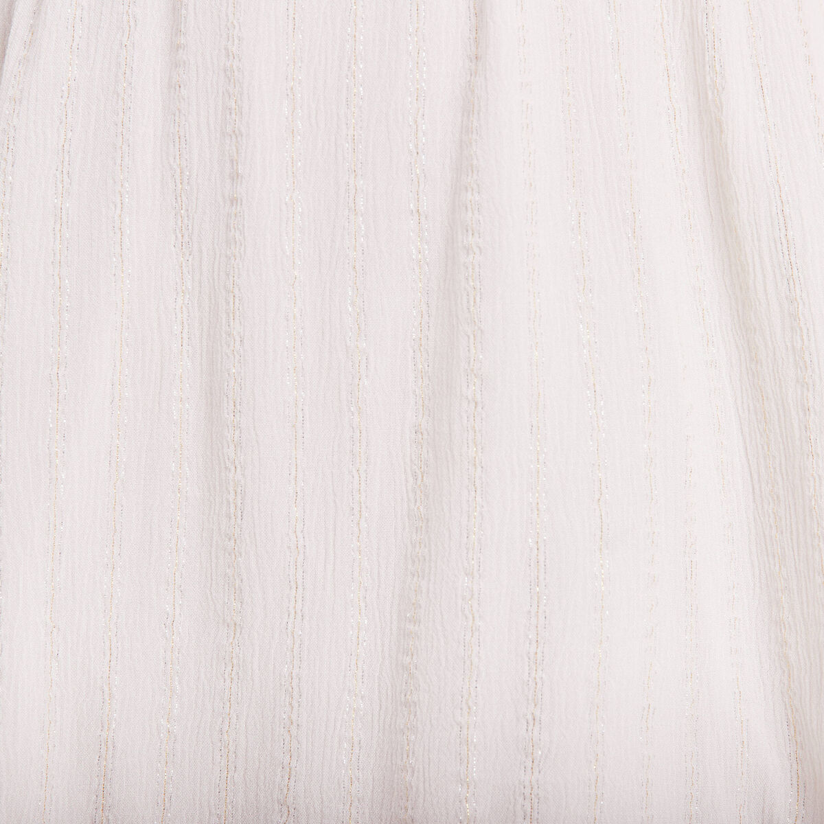 Robe droite fluide smock&eacute;e ecru femme