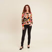 Pull manches longues multicolore femme