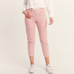 Pantalon coupe droite à coulisse rose pastel femme