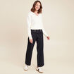 Jean large &agrave; pont denim brut femme