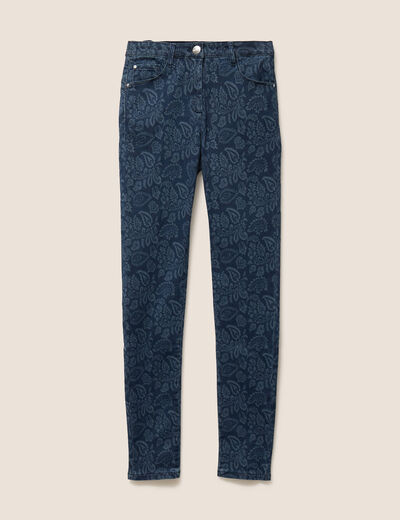 Jean magique ajusté taille standard bleu femme