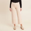 Pantalon large velours côtelé sable femme