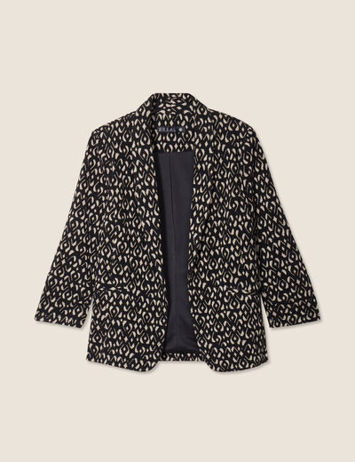 Veste tailleur cintrée noir femme