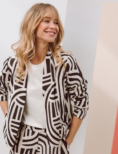 Veste r&eacute;versible manches longues noir femme