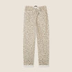 Pantalon coupe mom 7/8&egrave;me blanc femme