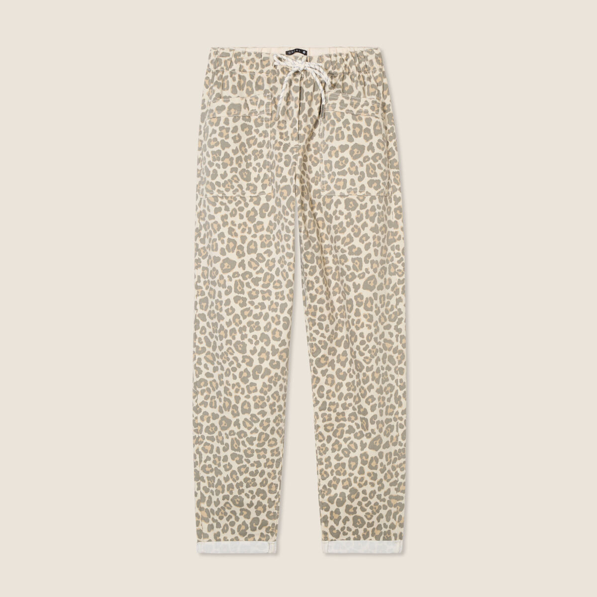 Pantalon coupe mom 7/8&egrave;me blanc femme