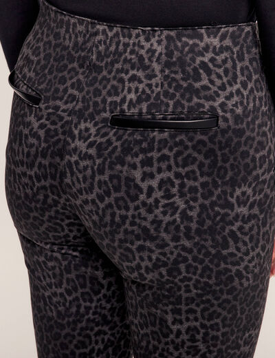 Pantalon tregging à pont noir femme