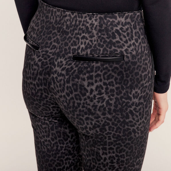 Pantalon tregging à pont noir femme