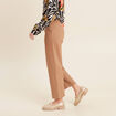 Pantalon large 7/8ème marron femme