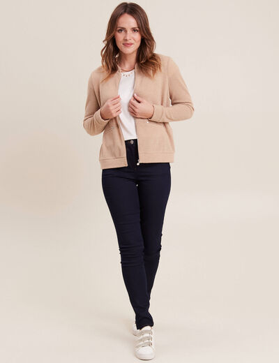 Jean magique Le L&eacute;ger coupe ajust&eacute;e long denim brut femme