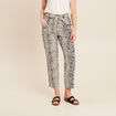 Pantalon flou taille haute ivoire femme