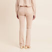 Jean coupe droite taille haute denim beige femme